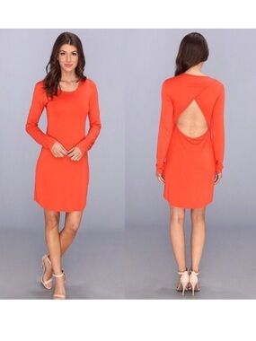 Trina Turk Kaylee Backless Long Sleeve Dress